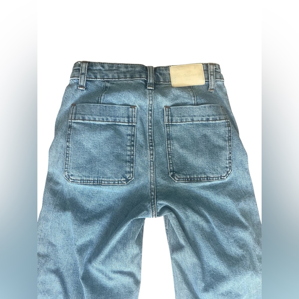 Everlane High Rise Wide Leg Light Wash Ankle Jean Size 24 - Picture 6 of 6